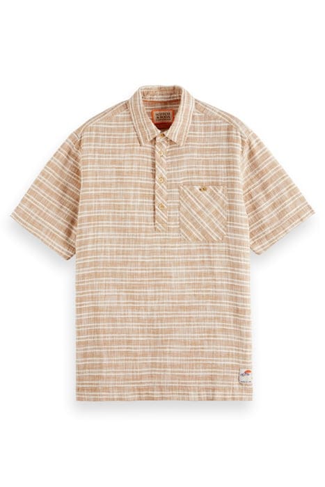 HORIZONTAL COTTON LINEN STRIPE SAND STRIPE 1
