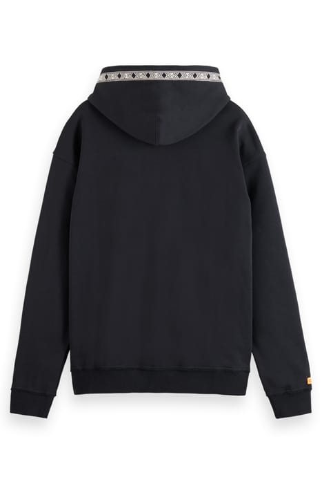 PALM TREE EMBROIDERY HOODIE BLACK 2