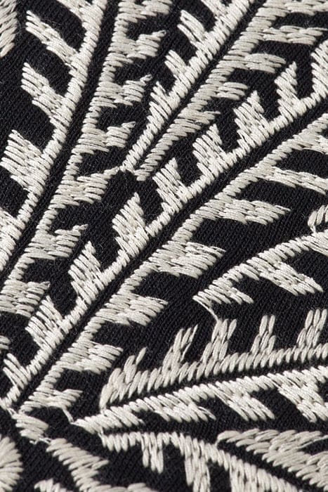 PALM TREE EMBROIDERY HOODIE BLACK 3