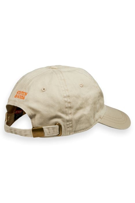 TWILL LOGO CAP PEBBLE 2