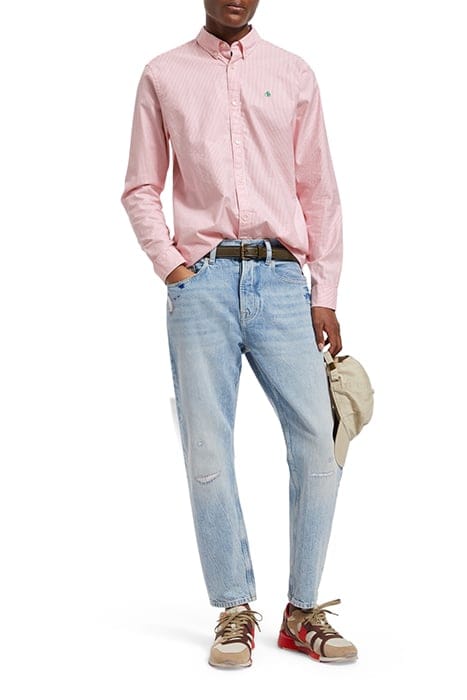ESSENTIAL OXFORD STRIPE TROPICAL PINK / WHITE STRIPE 3