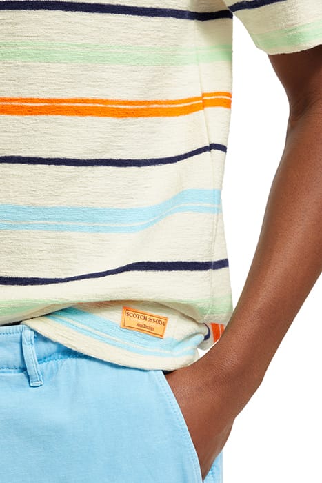 STRUCTURED STRIPED T-SHIRT MULTICOLOUR STRIPE 6