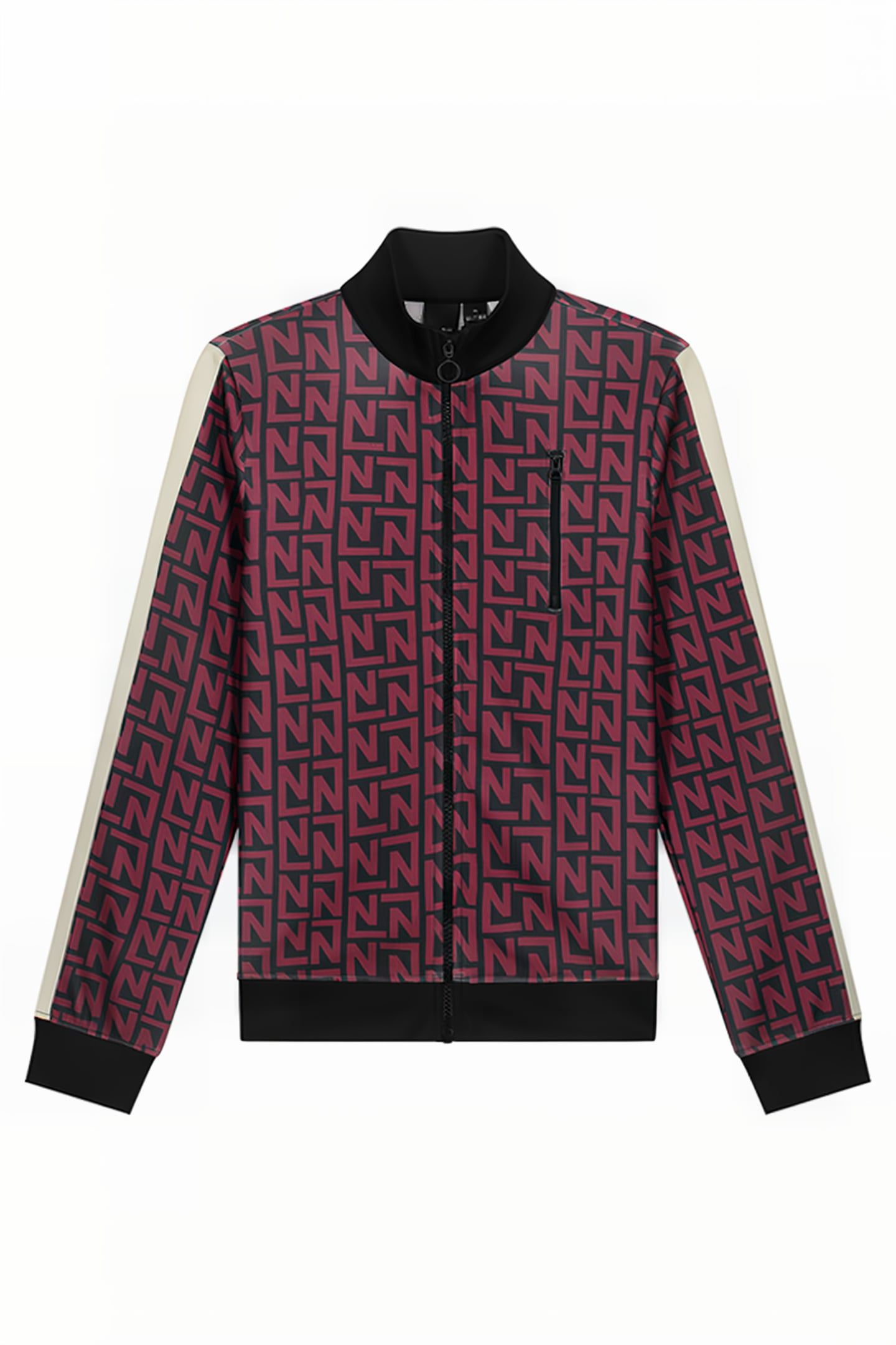 LOGO ALLOVER TRACKJACKET WINE 1