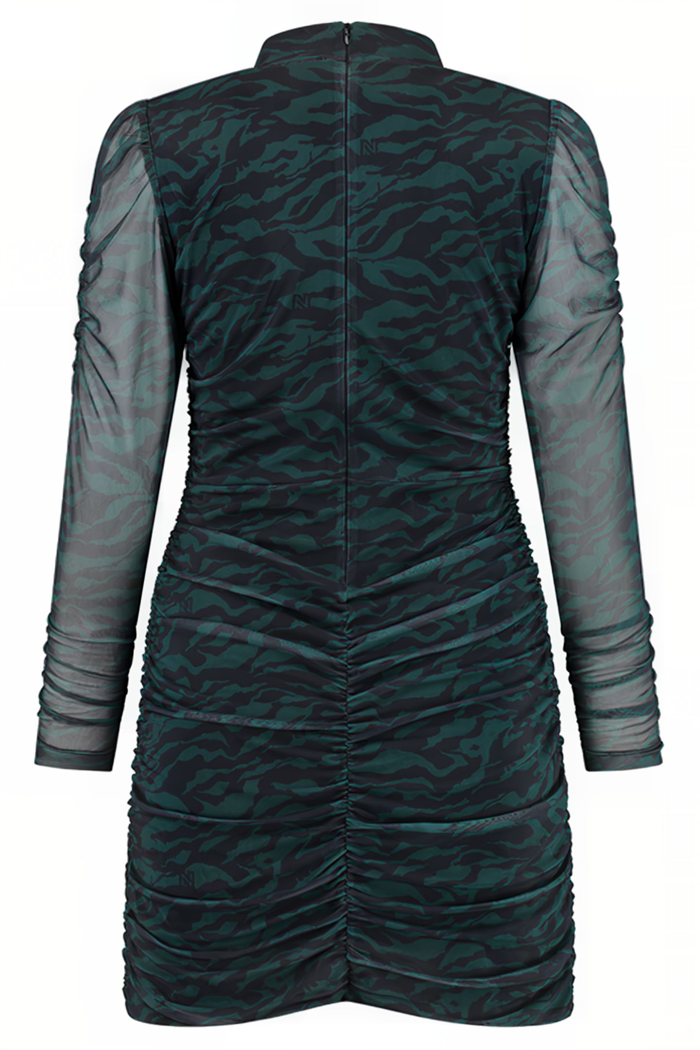 ZEBRA MESH DRESS PINE GREEN 2