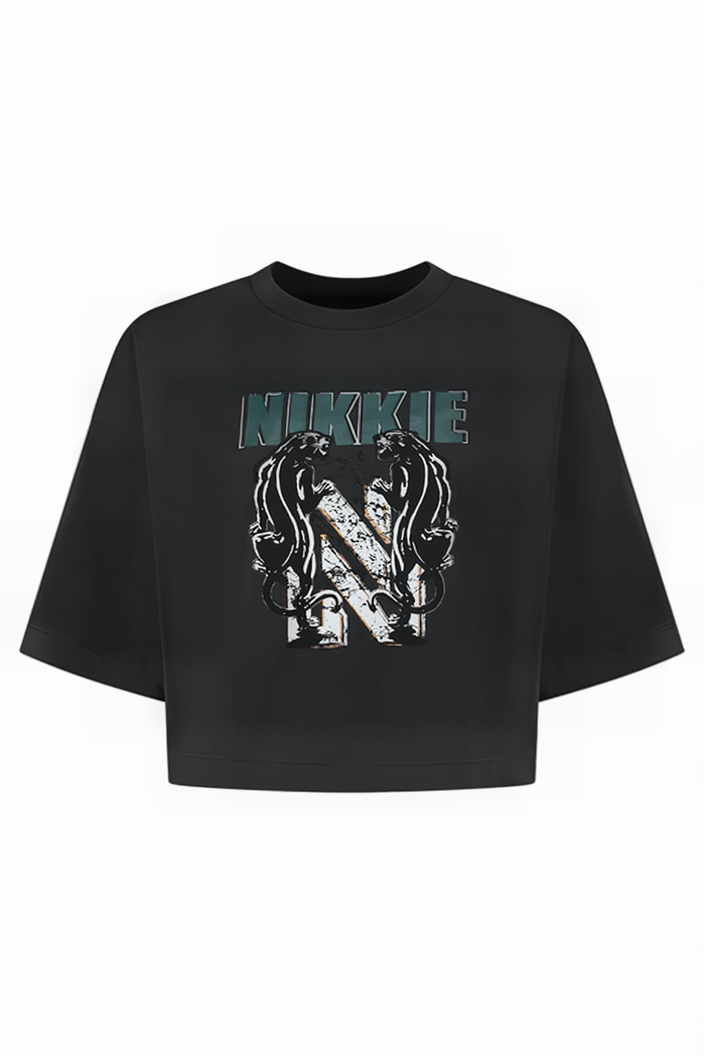NIKKIE PANTHER T-SHIRT PIRATE BLACK 1