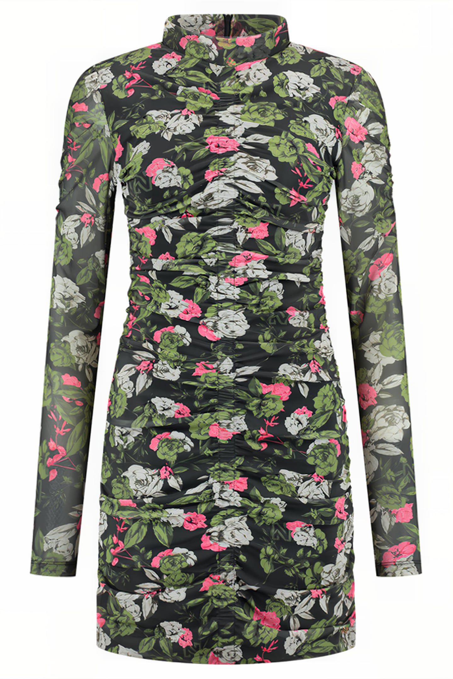 MESH DRESS ARMY GREEN 1