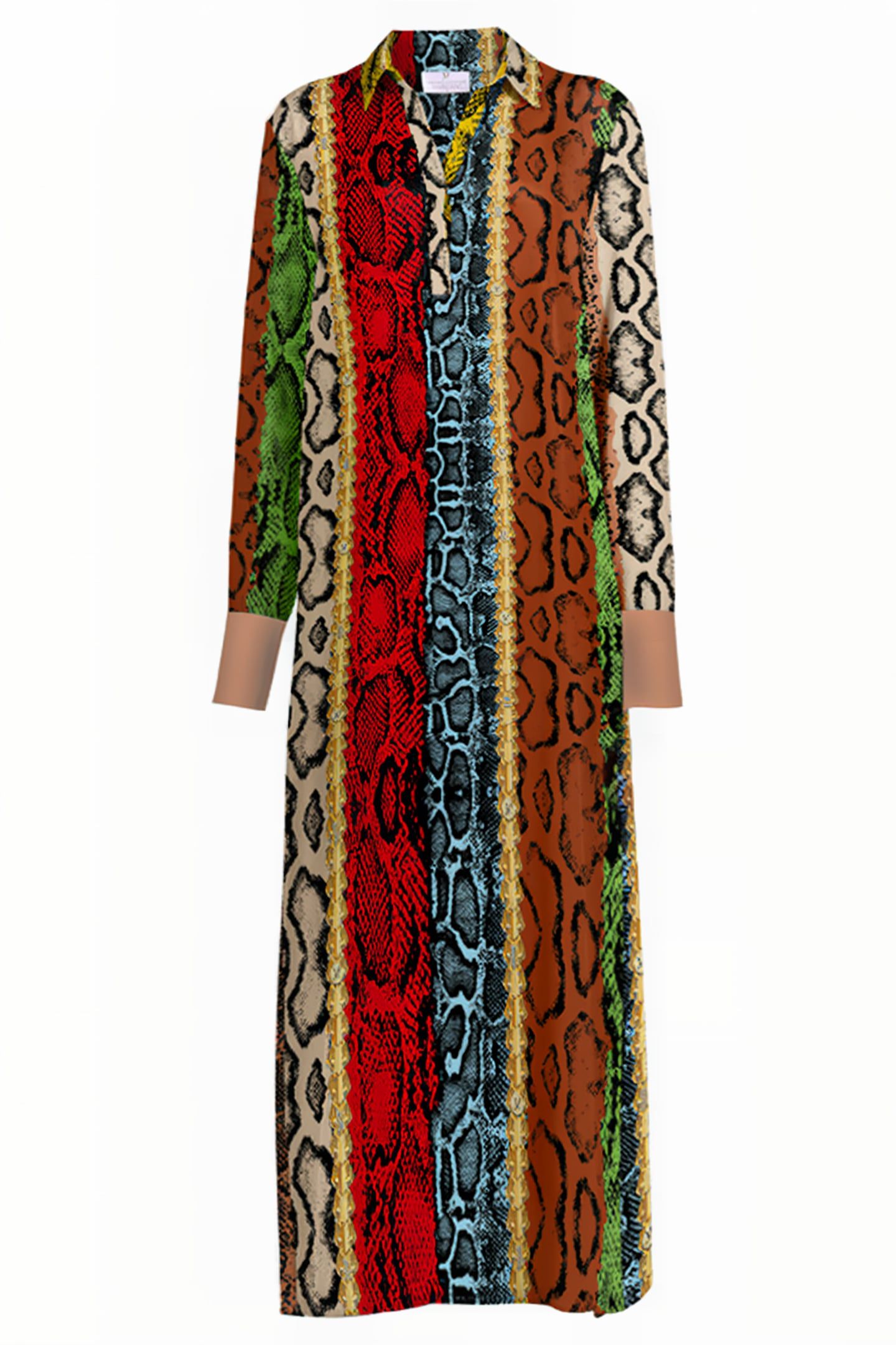 DRESS TURIN LONG SNAKE COLORFUL MULTICOLOR 3