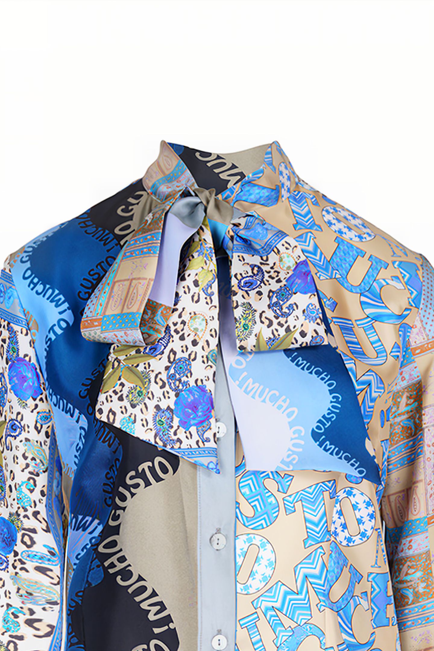 BLOUSE ST. TROPEZ PATCHWORK BLOUSE BLUE 2