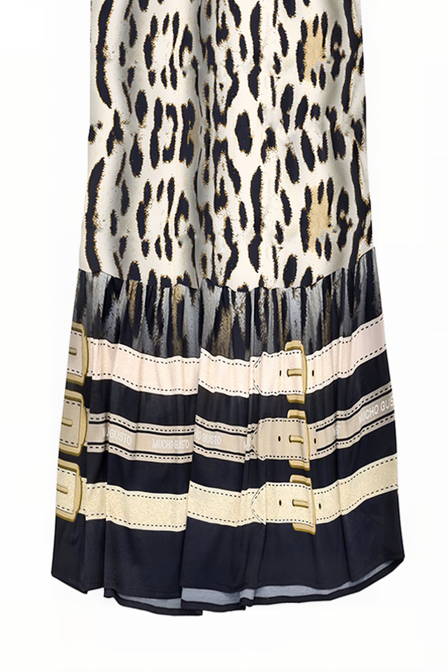 DRESS SAN RAFAEL LONG LEOPARD BLUE, ECRU 3