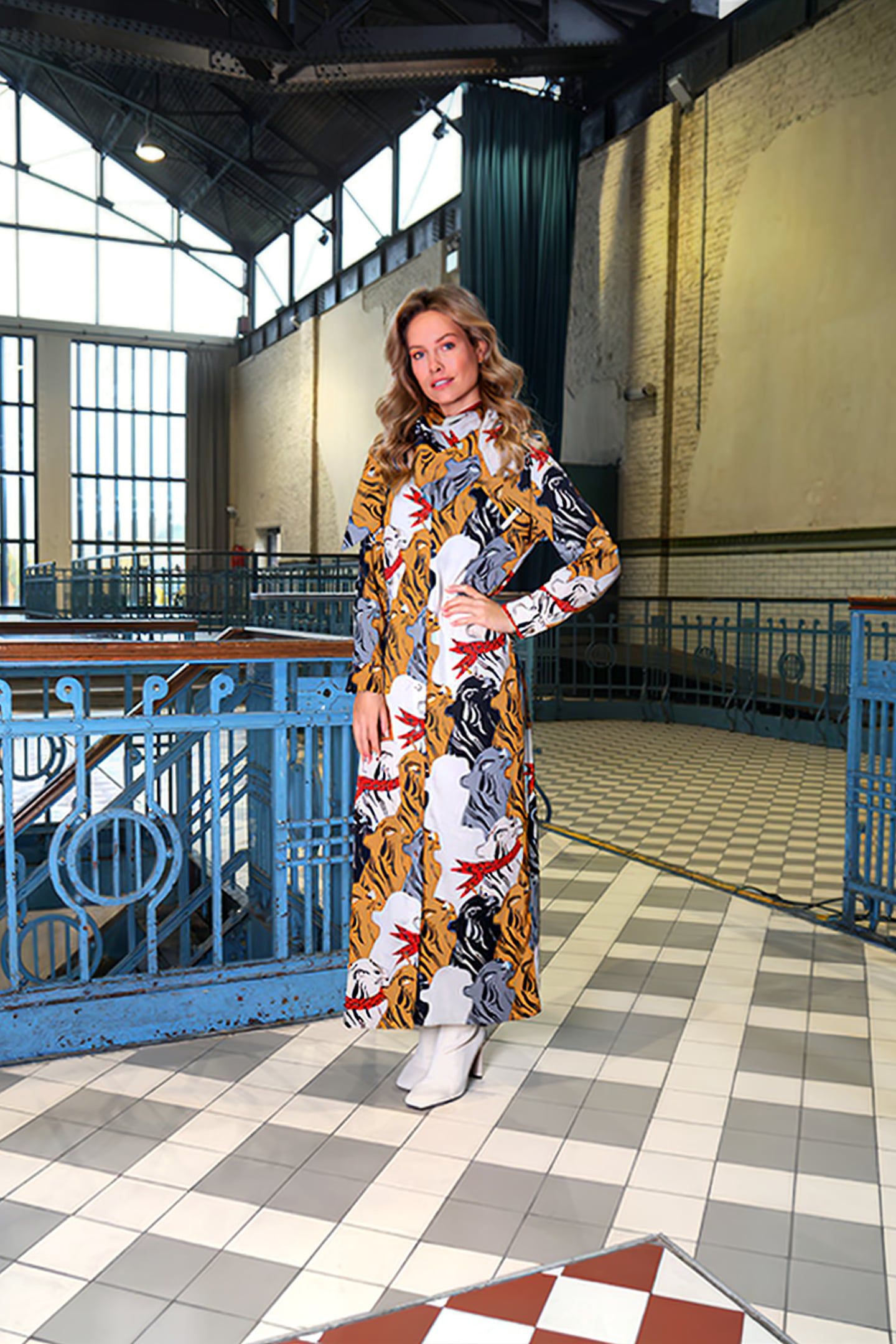 DRESS FRANCIS BAY LONG CAMEL, ECRU 2