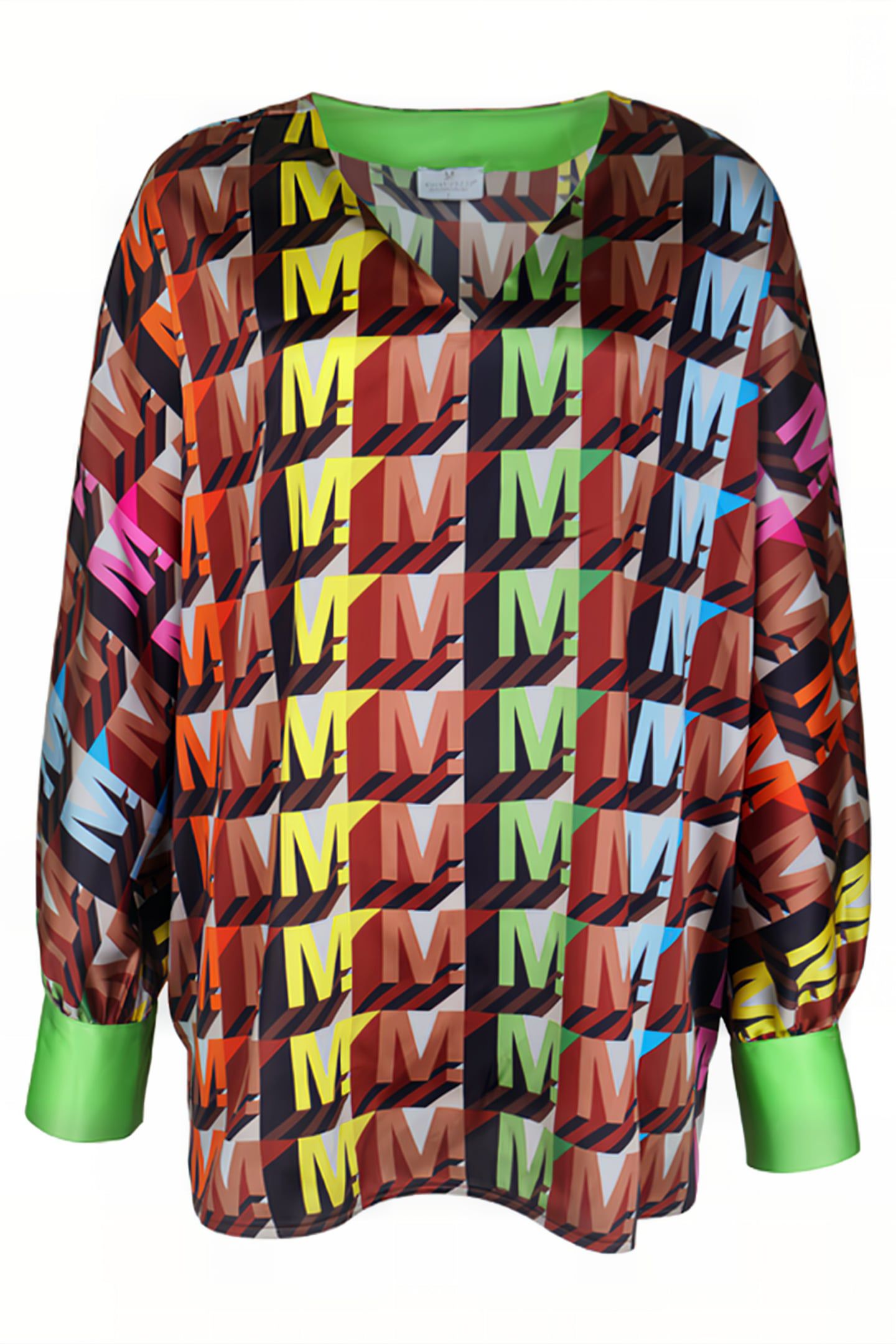 BLOUSE BEVERLY HILLS SILK MULTICOLOR LOGOMANIA MULTICOLOR 1