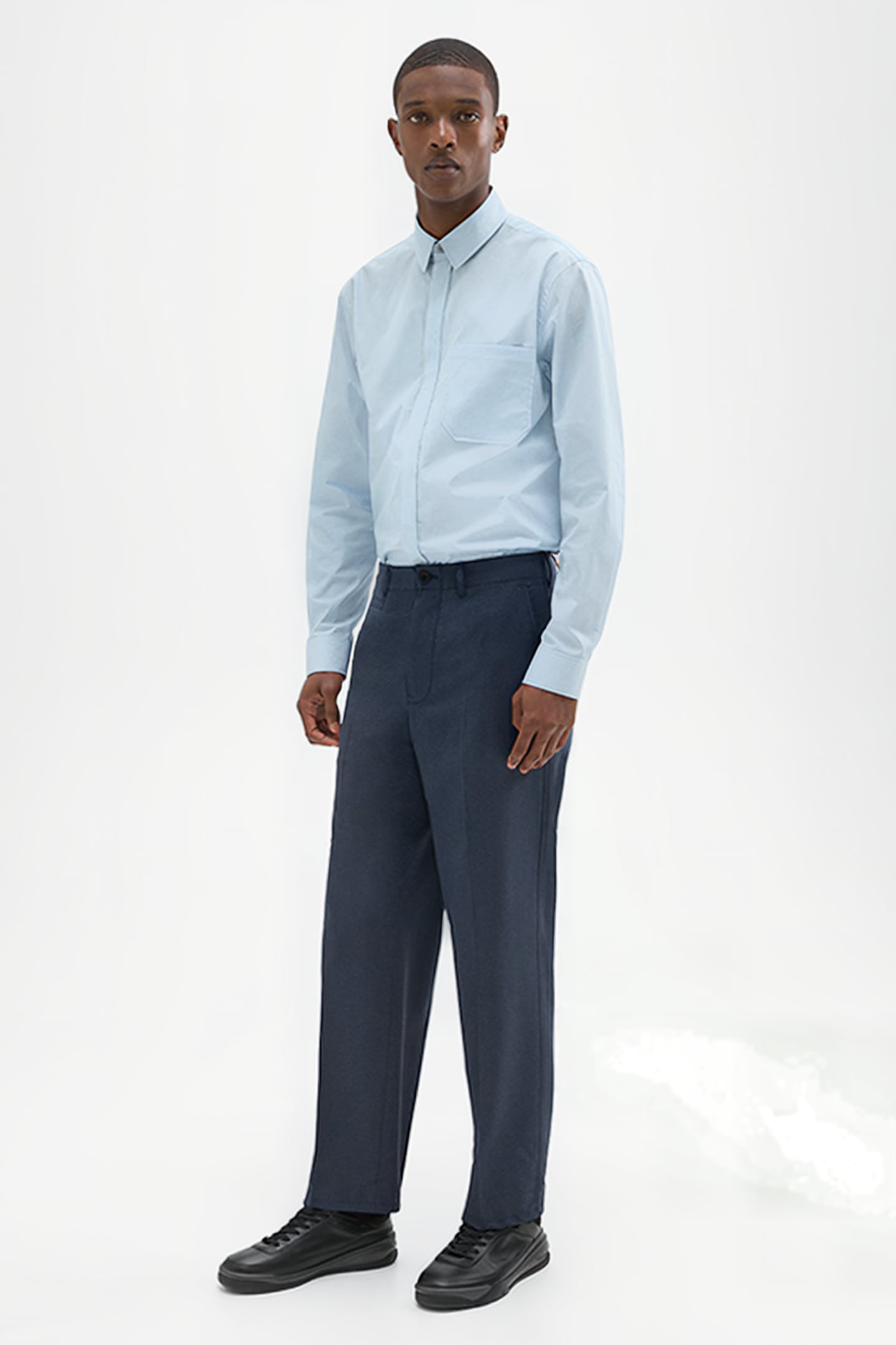 RELAXED VIRGIN WOOL PANT INKWELL 1