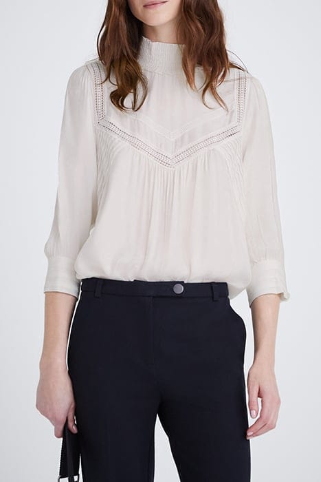 ECRU ROCK MOTIF JACQUARD BLOUSE OFF-WHITE 1