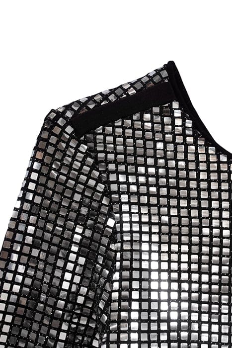 GIRLS’ SILVER GREY SQUARE SEQUIN DRESS GREY 6