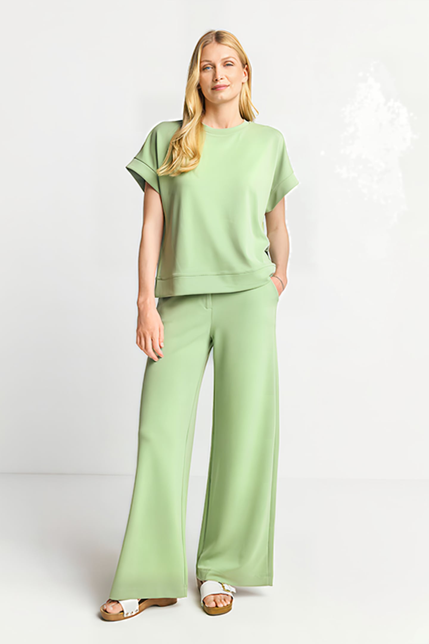 TENCEL PEACHED SHIRT MATCHA 2