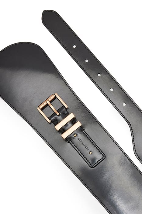 MARCELLA WIDE BELT BLACK/WARM BRASS 4