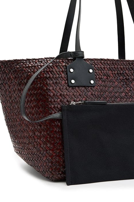 MOSLEY STRAW TOTE PEAT BROWN 5