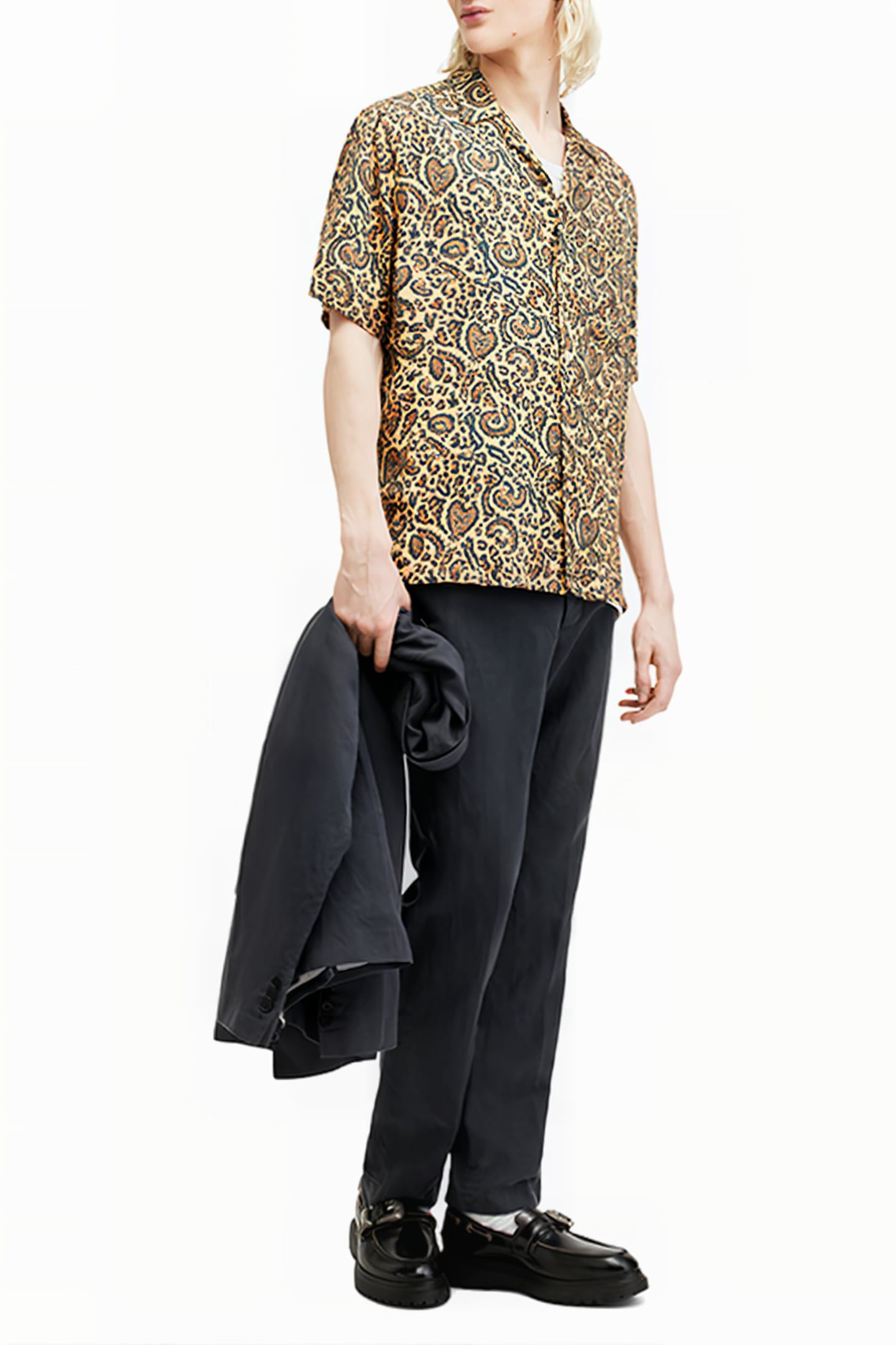 LEO PAISLEY SS SHIRT JET BLACK 3