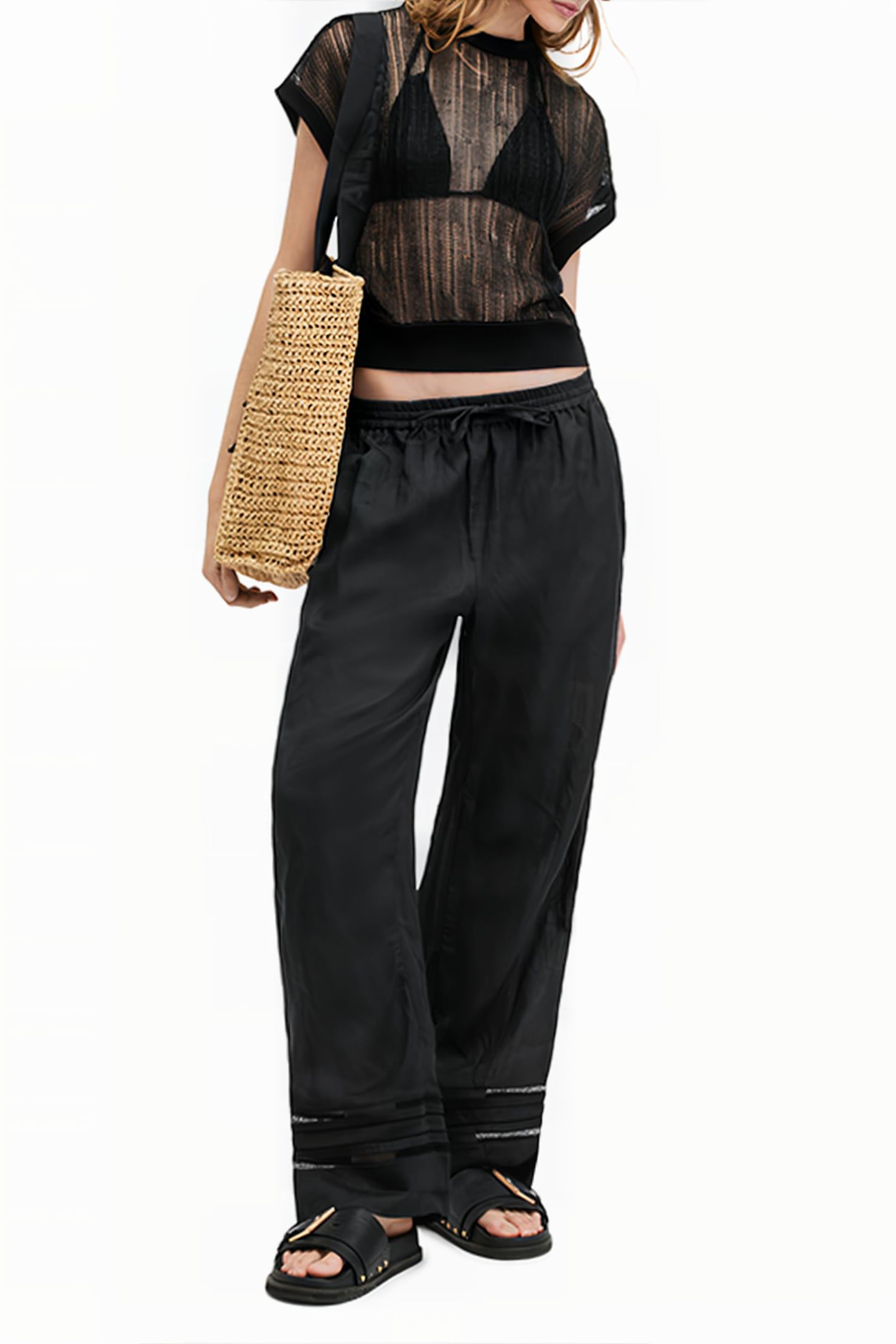 JADE LINEN TROUSER BLACK 5