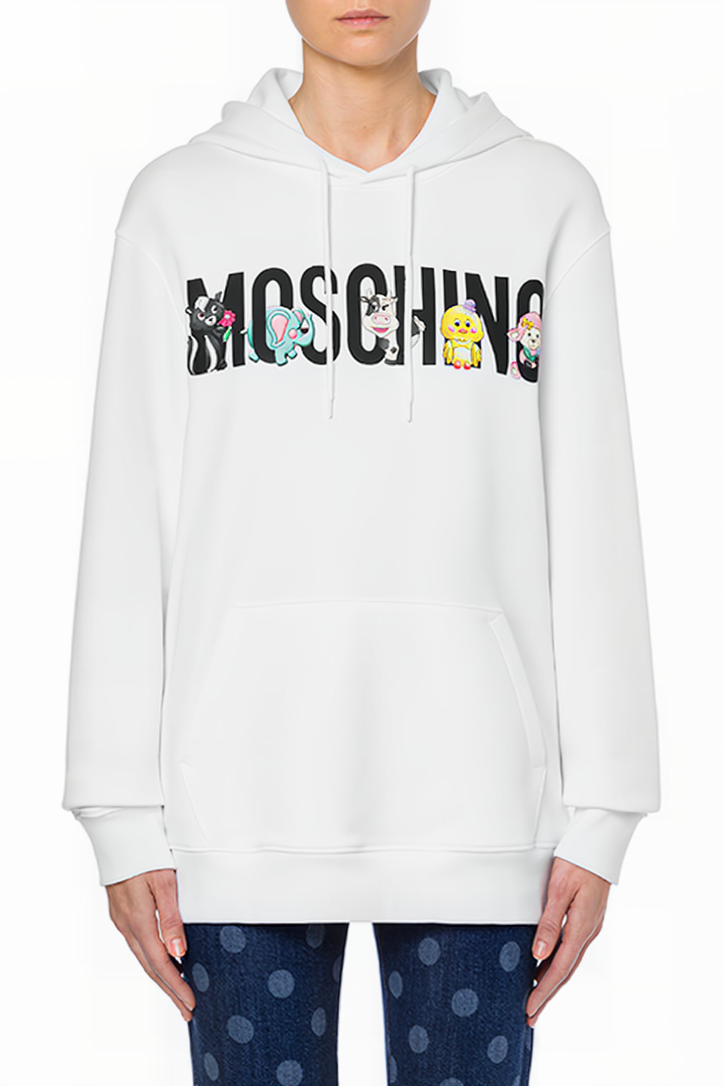 CALICO ANIMALS LOGO HOODIE WHITE 1