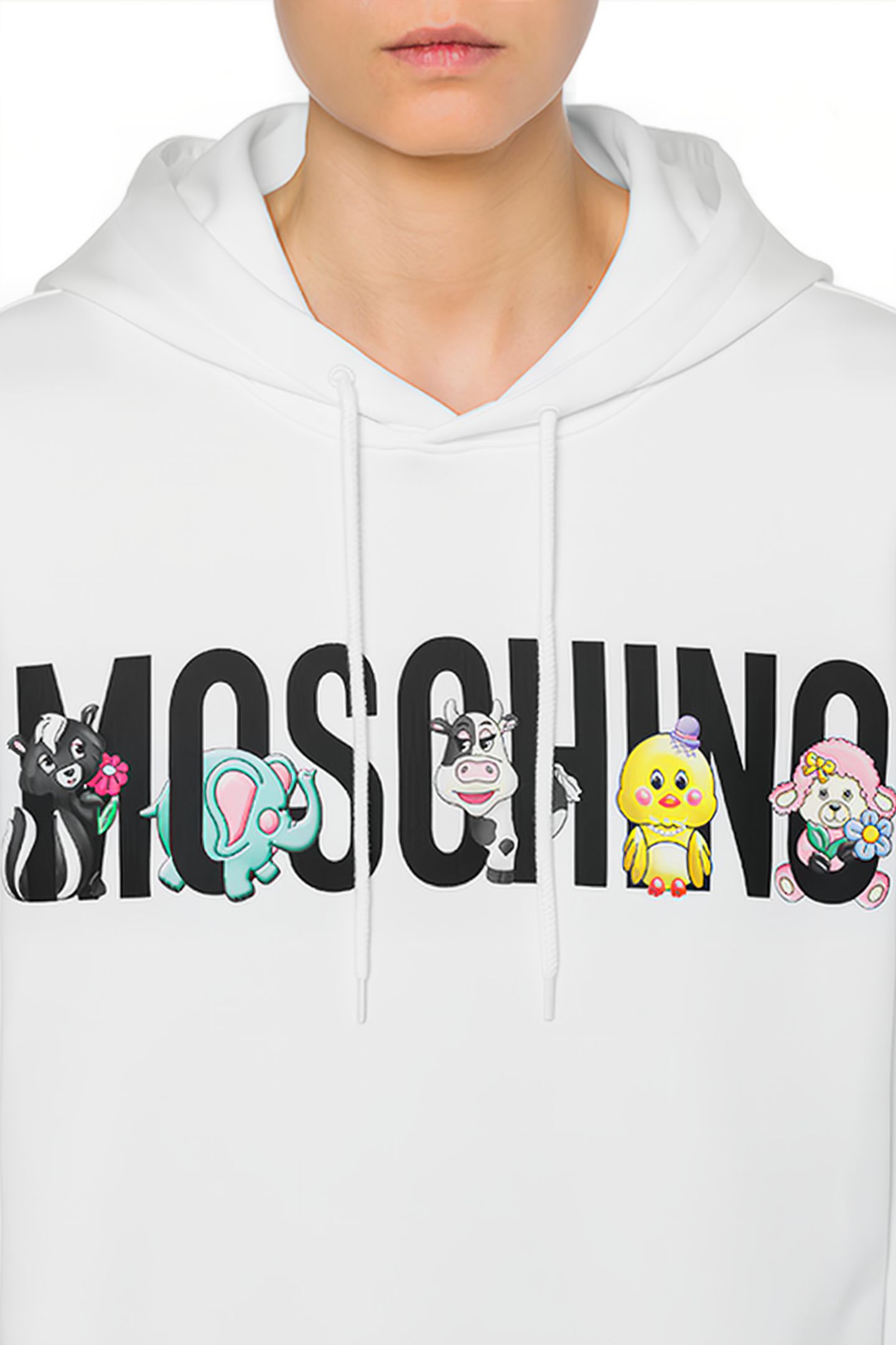 CALICO ANIMALS LOGO HOODIE WHITE 4