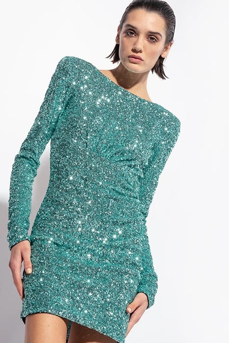 PALMAROLA ABITO FULL PAILLETTES ULTRAMARINE GREEN 1