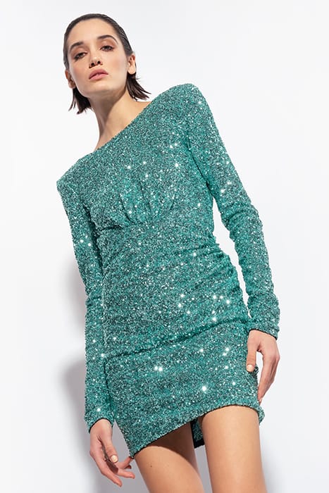 PALMAROLA ABITO FULL PAILLETTES ULTRAMARINE GREEN 6
