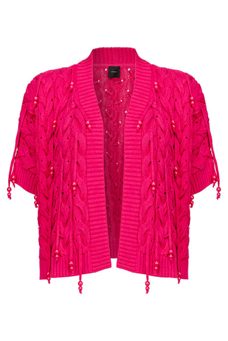ARGILLA PONCHO MIX TRECCE E FETTUCCE RASPBERRY RED 1