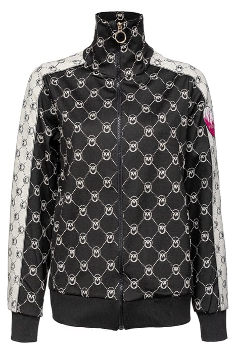 ZEME GIUBBINO PUNTO STOFFA JACQUARD LOGO CON PATCH RICAMATO 1
