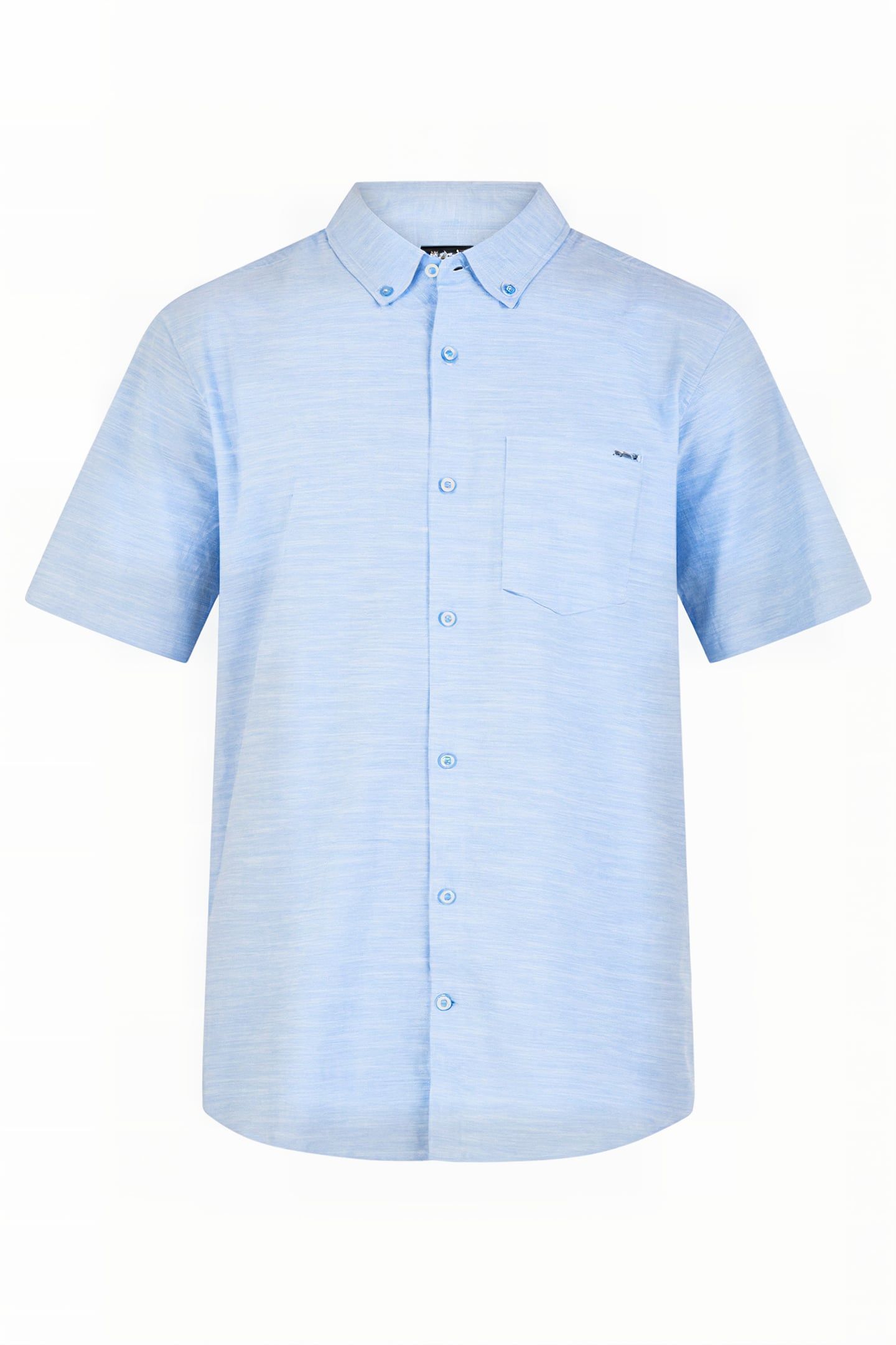 O&O STRETCH SHORT SLEEVE BLUE OXFORD 2 3