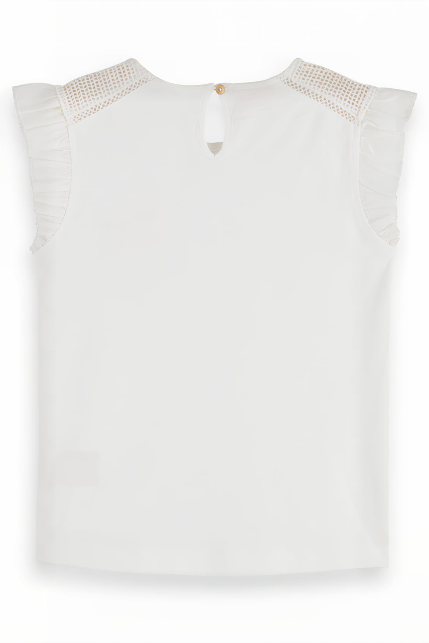 WOVEN DETAIL REGULAR-FIT T-SHIRT WHITE 2