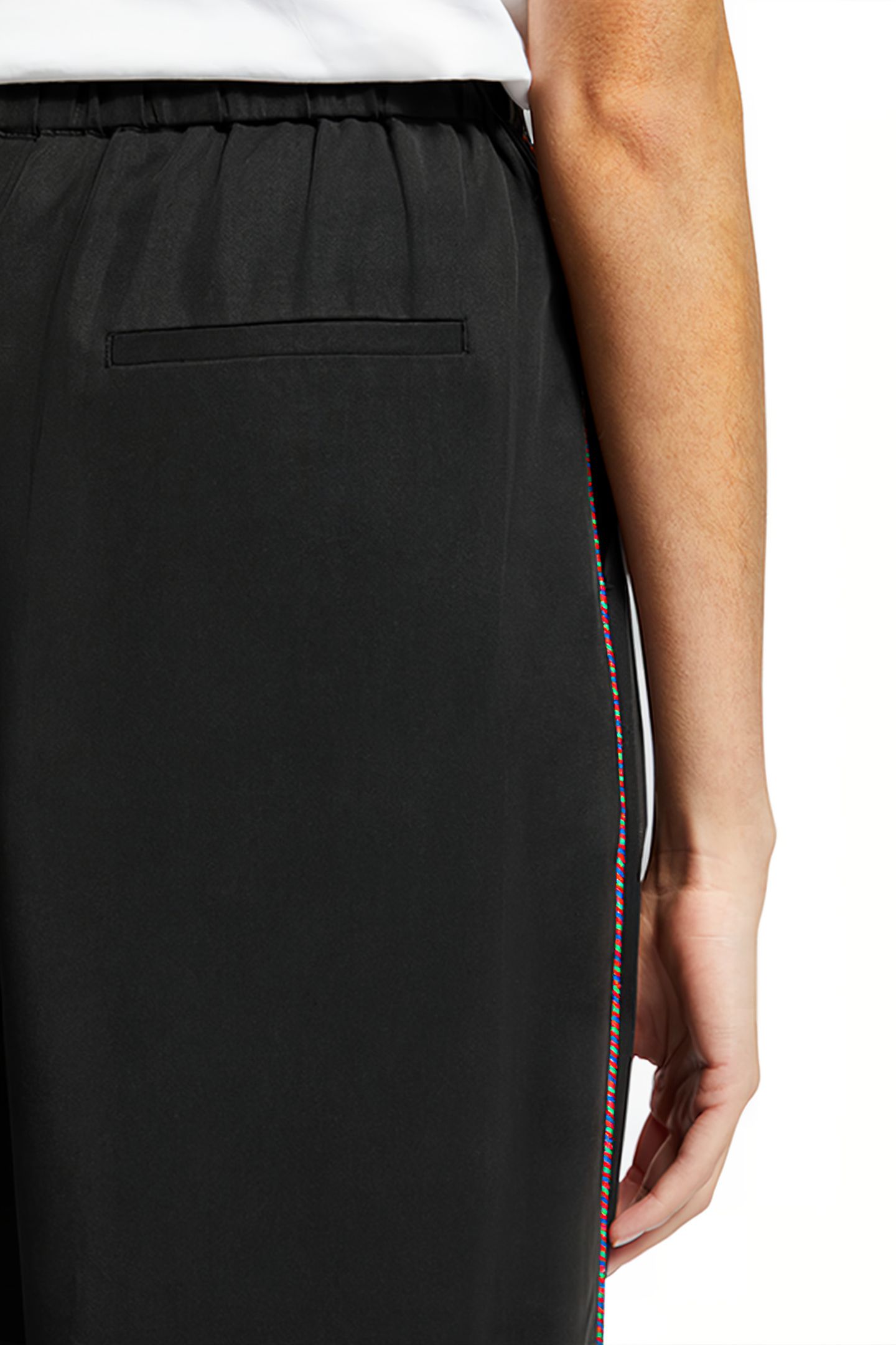 ELENI MULTICOLOUR PIPING PYJAMA PANT EVENING BLACK 6