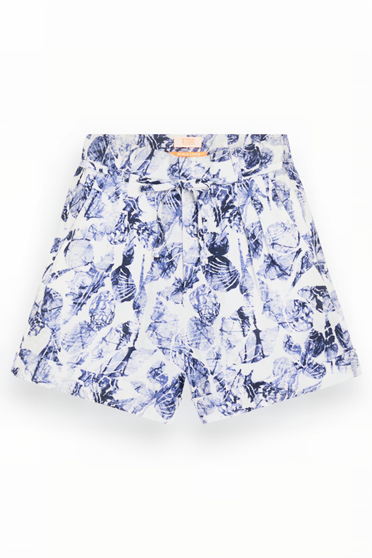 HIGH-RISE LINEN SHORT SHELL BATIK BLUE 4