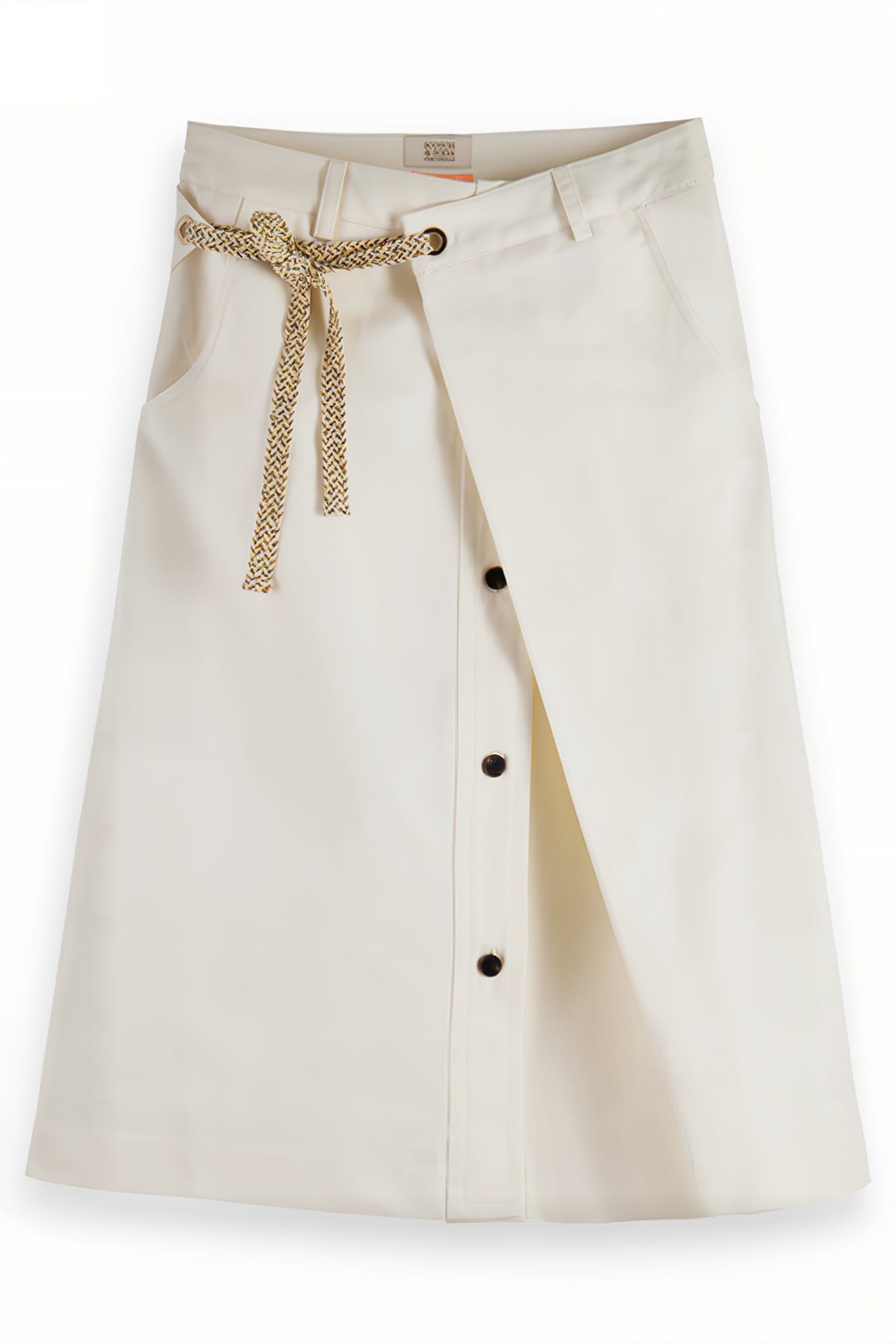 WRAP FRONT MIDI SKIRT SOFT ICE 1