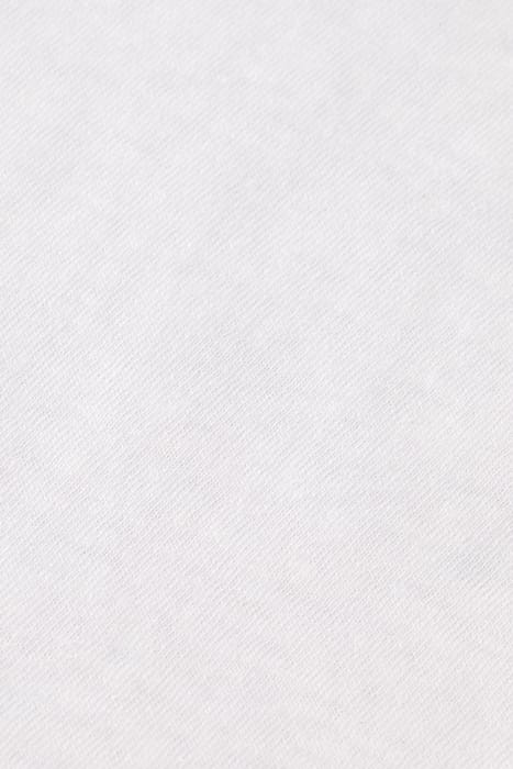 V-NECK LADDER DETAIL LOOSE FIT T-SHIRT WHITE 3