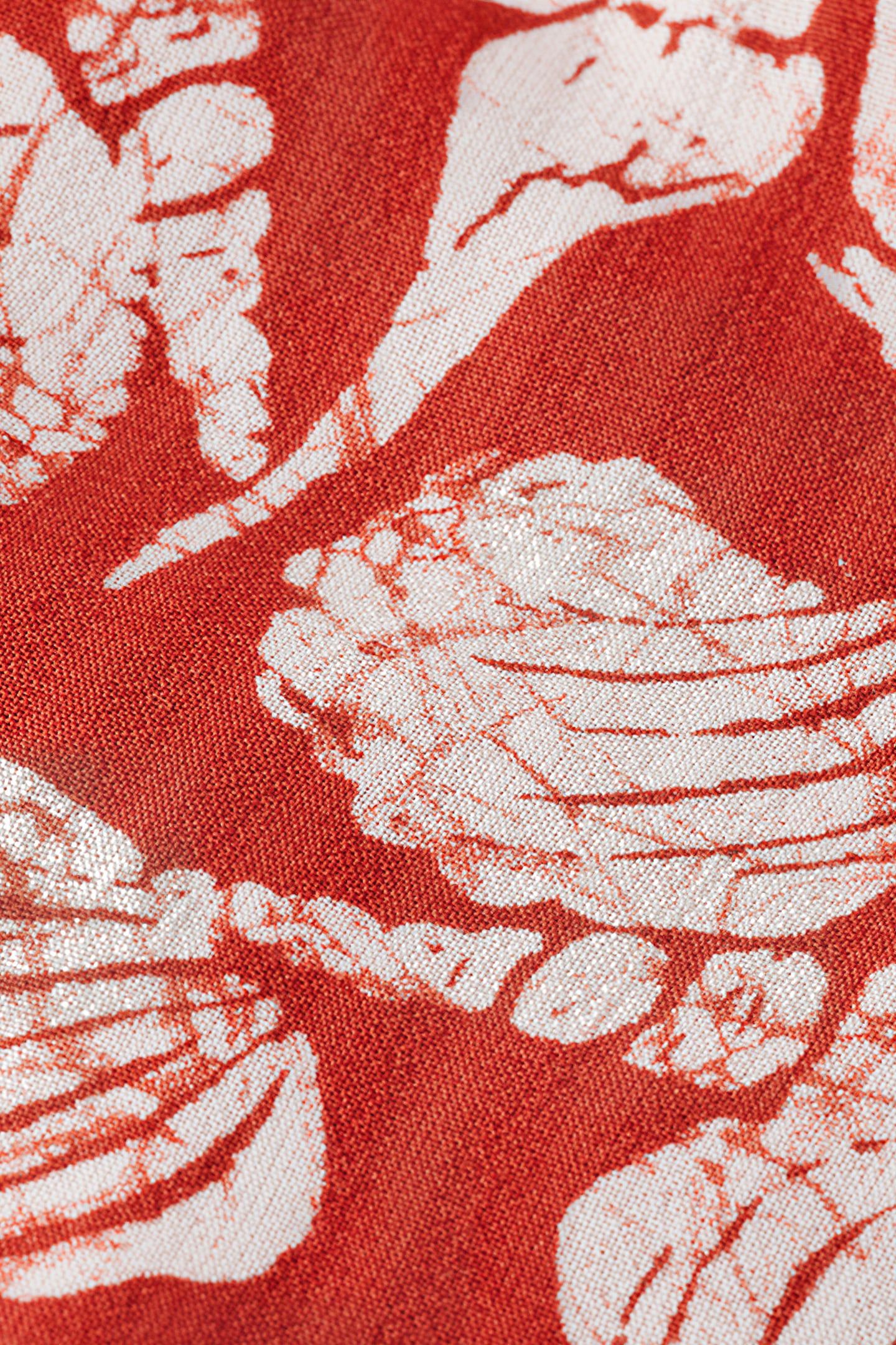 MIDI WRAP DRESS WITH KNOT DETAIL SHELL BATIK TERRACOTTA 3