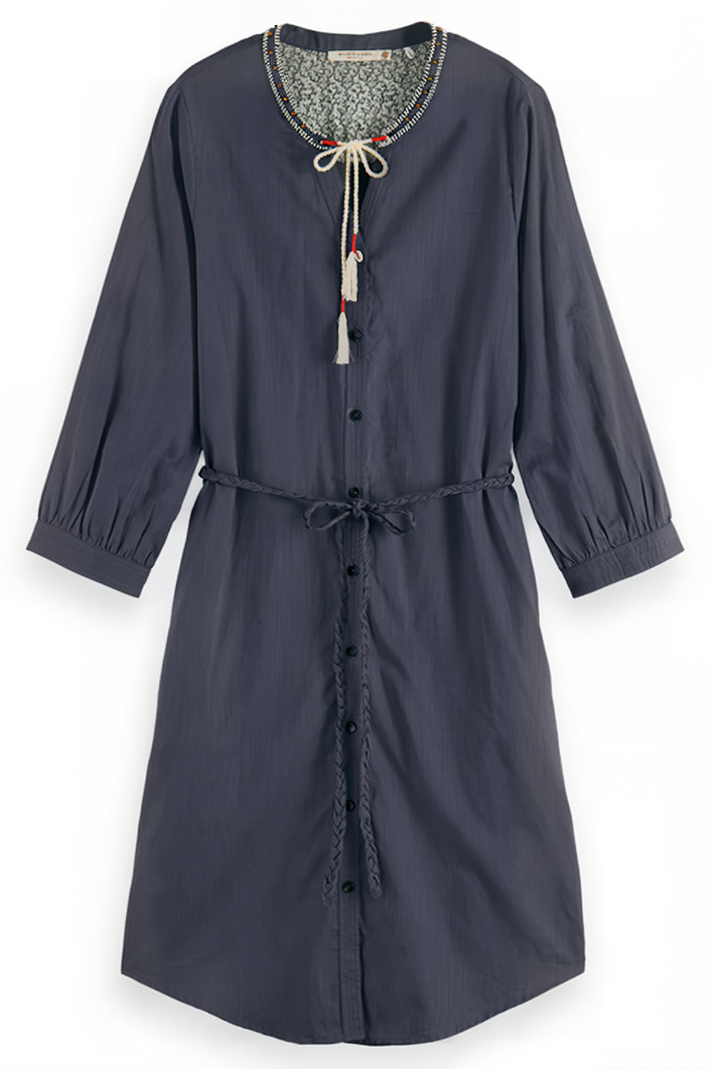 BEADED COLLAR SHIRT DRESS ANTRA 1