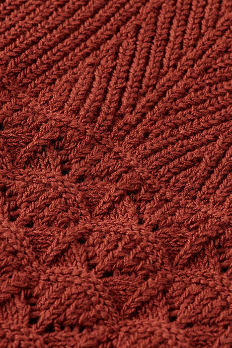 RELAXED FIT POINTELLE KNITTED TANK TERRACOTTA 3