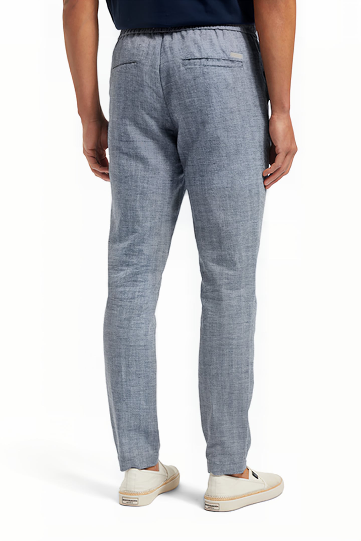 WARREN - STRAIGHT FIT YARN-DYE NAVY HERRINGBONE 2