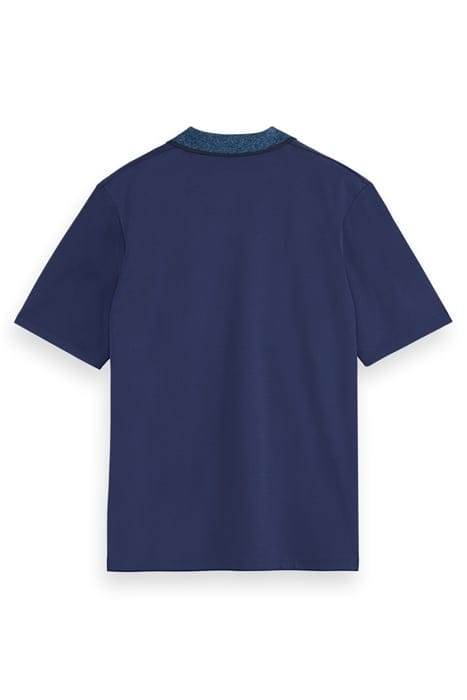 MELANGE COLLAR POLO NAVY BLUE 2