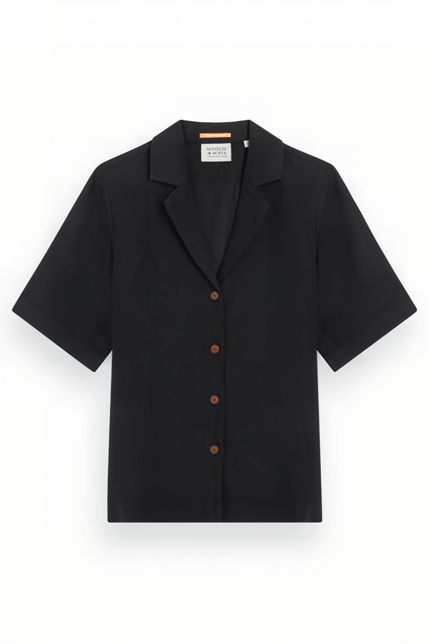CAMP SHIRT IN LINEN BLACK 1