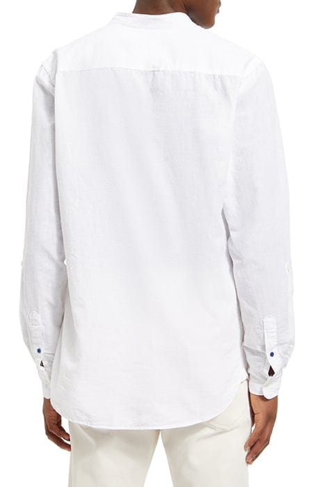 REGULAR FIT COTTON LINEN SHIRT WHITE 2