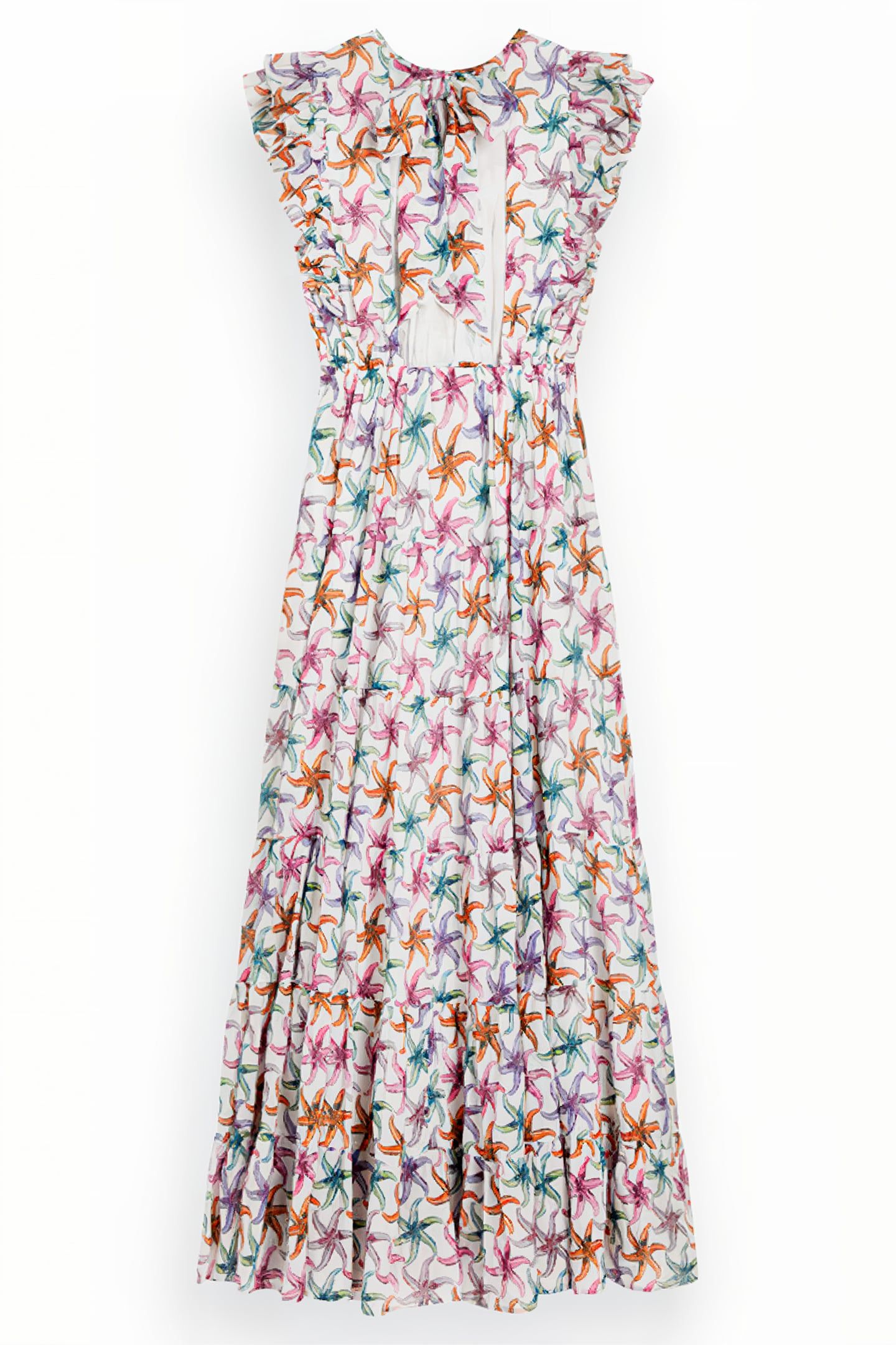 PRINTED MAXI COTTON VOILE DRESS STARFISH 5