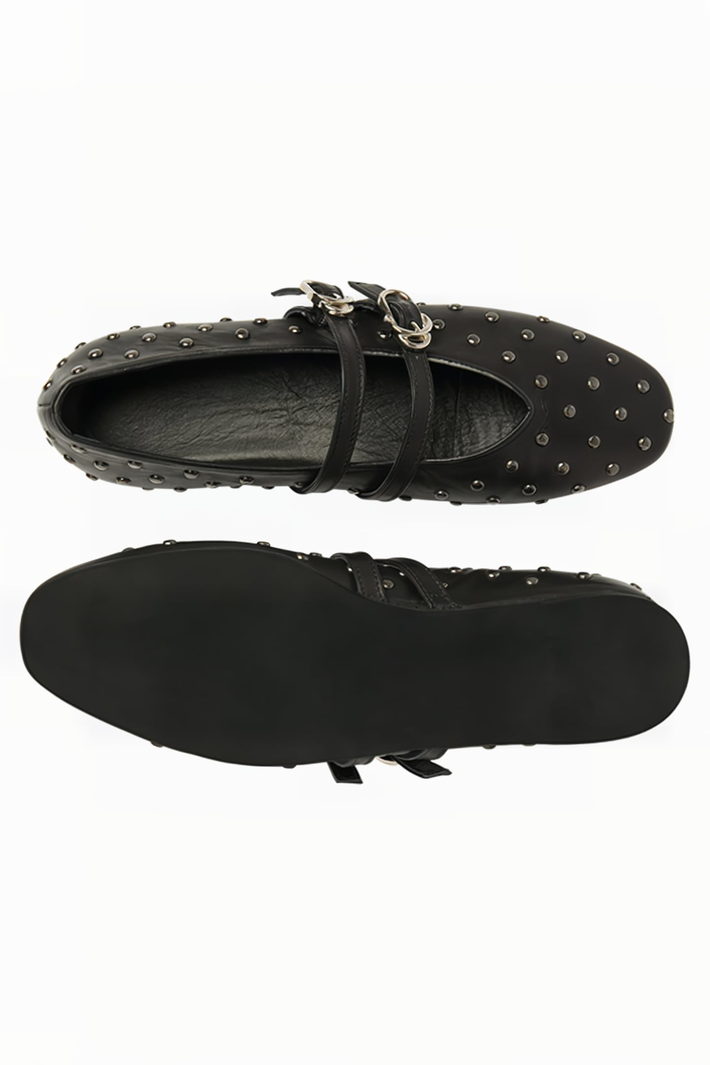 GISELE GRACE STUDS BLACK LEATHER 3