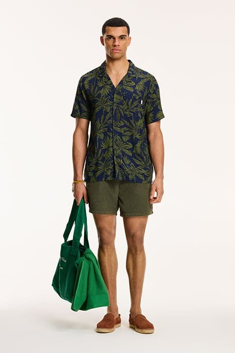 PALM LEAVES SHIRT ROYAL BLUE 5