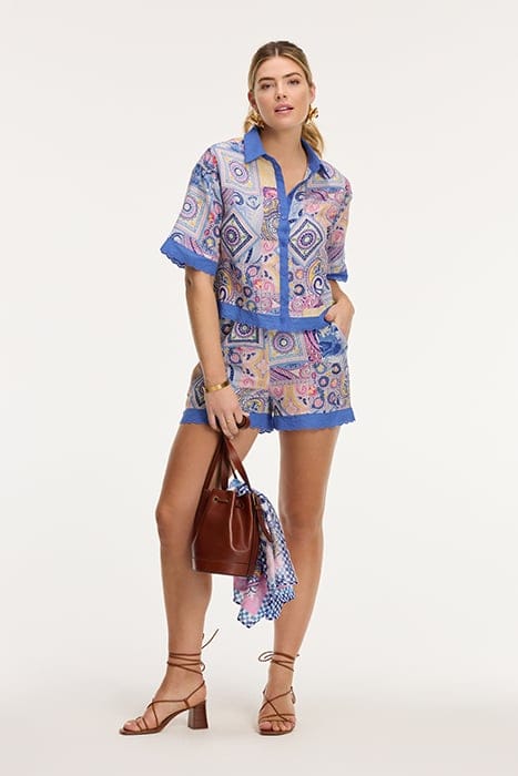 MAX SHORTS PAISLEY BANNER PAISLEY BANNER BLUE 6
