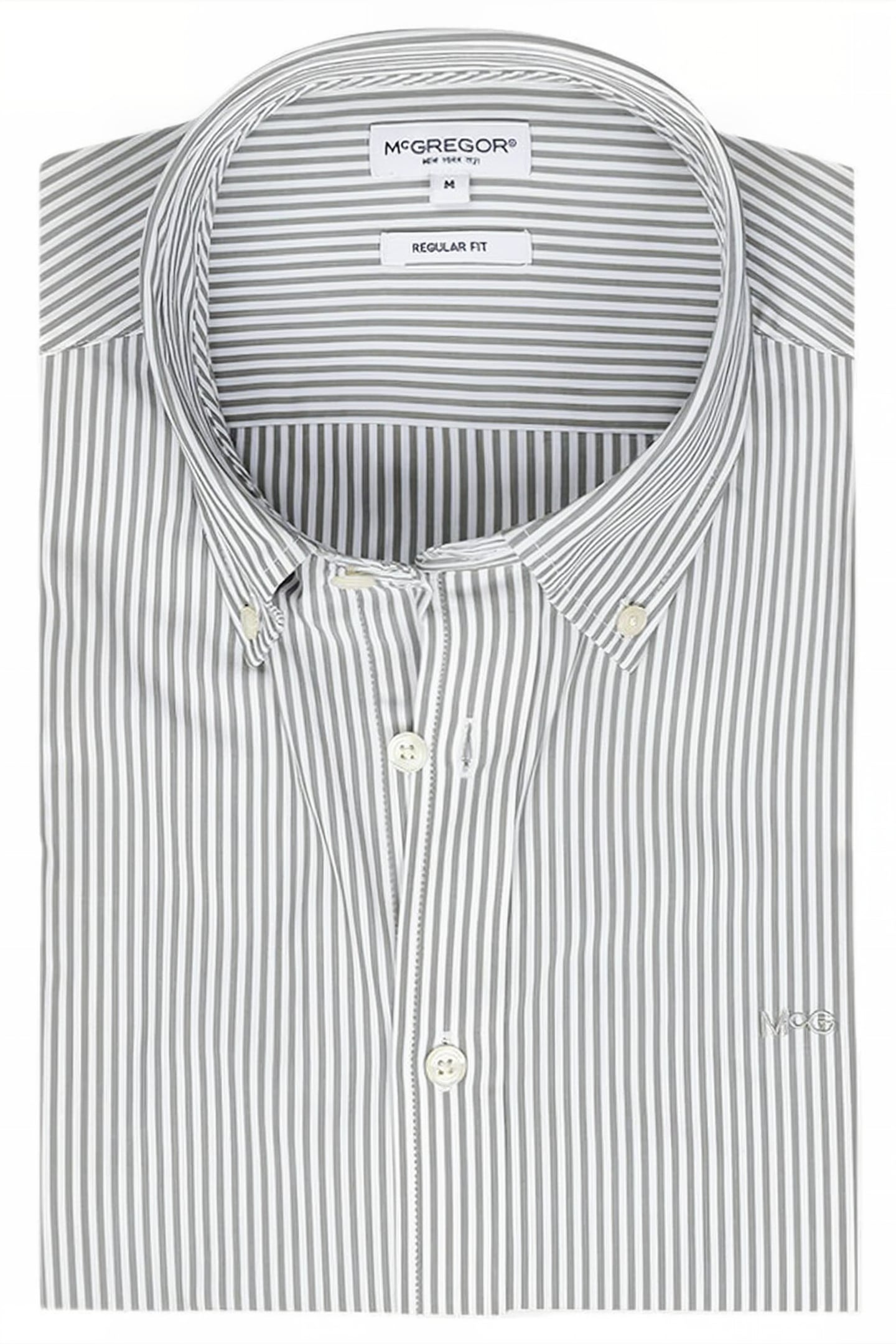 STRIPED POPLIN SHIRT DARK SAGE 3
