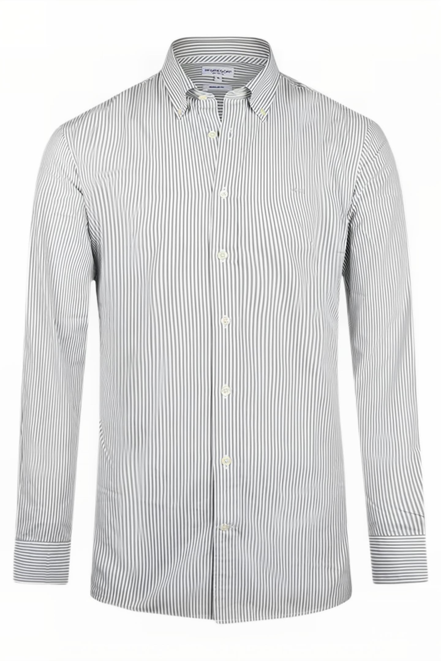 STRIPED POPLIN SHIRT DARK SAGE 1