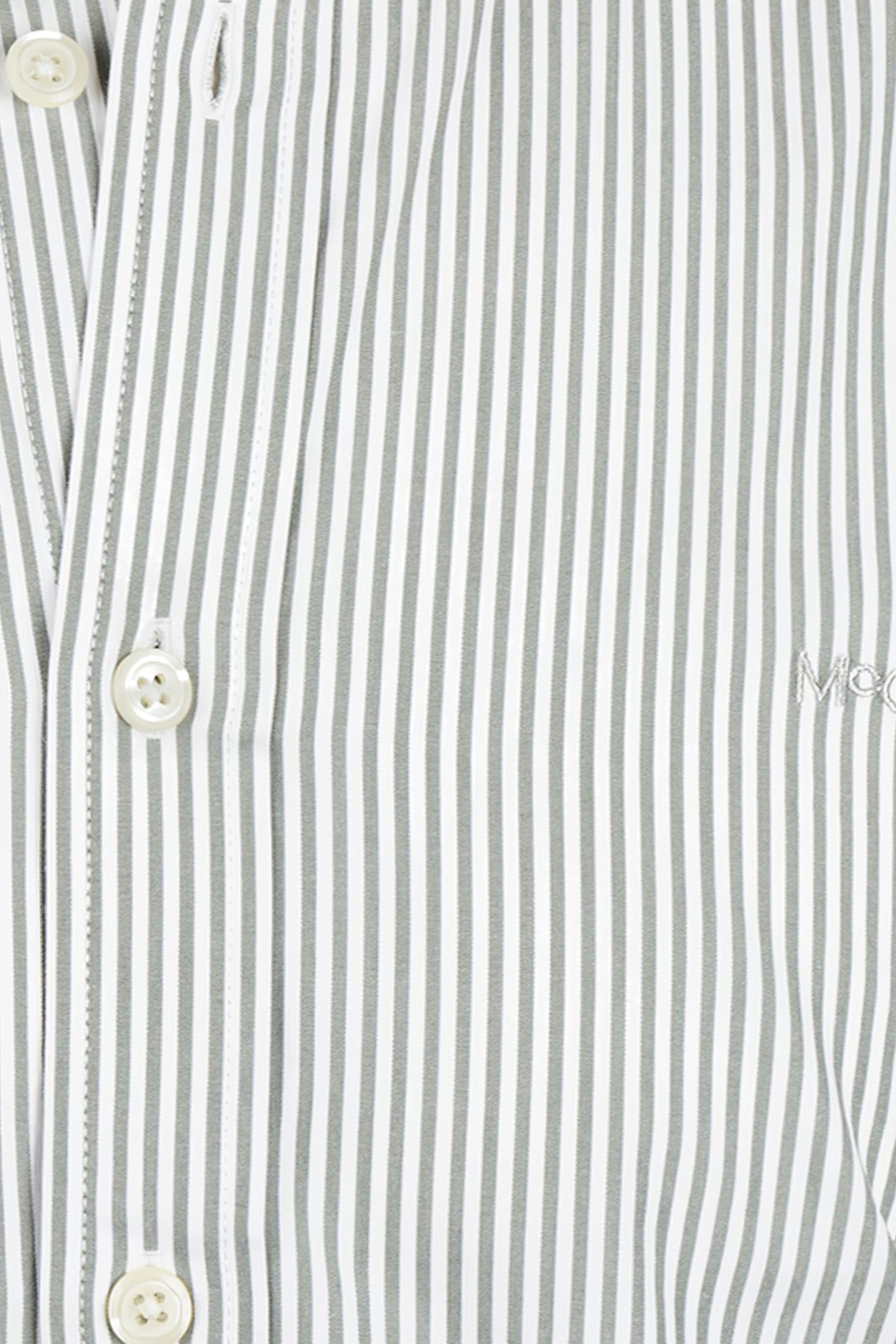 STRIPED POPLIN SHIRT DARK SAGE 5