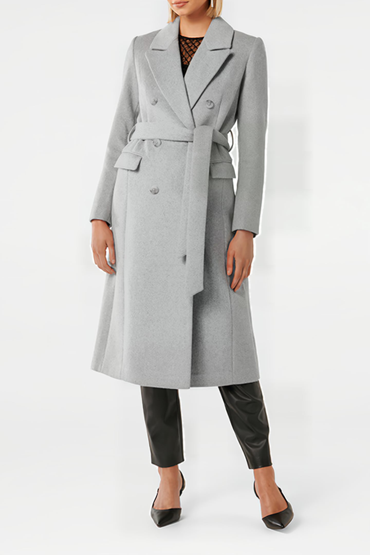 CHARLOTTE WRAP COAT GREY 1